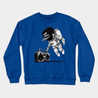 Bass in Space -  Astronaut with Boombox Crewneck Sweatshirt